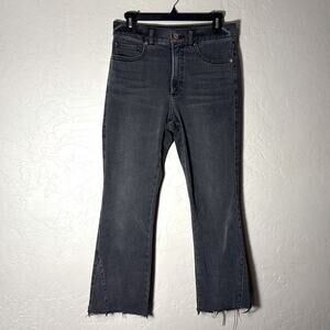 Express crop flare jeans washed black color size 4